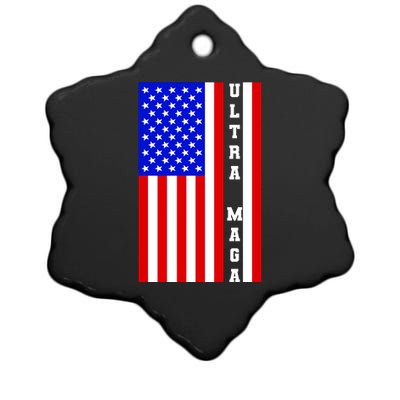 USA Flag United States Of America Ultra MAGA Trump 2024 Ceramic Star Ornament