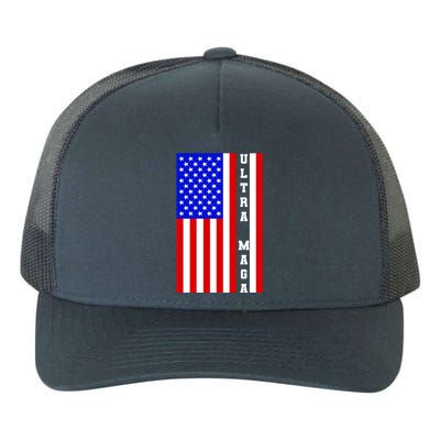 USA Flag United States Of America Ultra MAGA Trump 2024 Yupoong Adult 5-Panel Trucker Hat