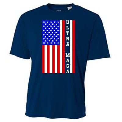 USA Flag United States Of America Ultra MAGA Trump 2024 Cooling Performance Crew T-Shirt