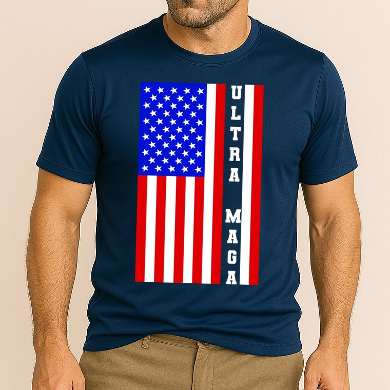 USA Flag United States Of America Ultra MAGA Trump 2024 Cooling Performance Crew T-Shirt