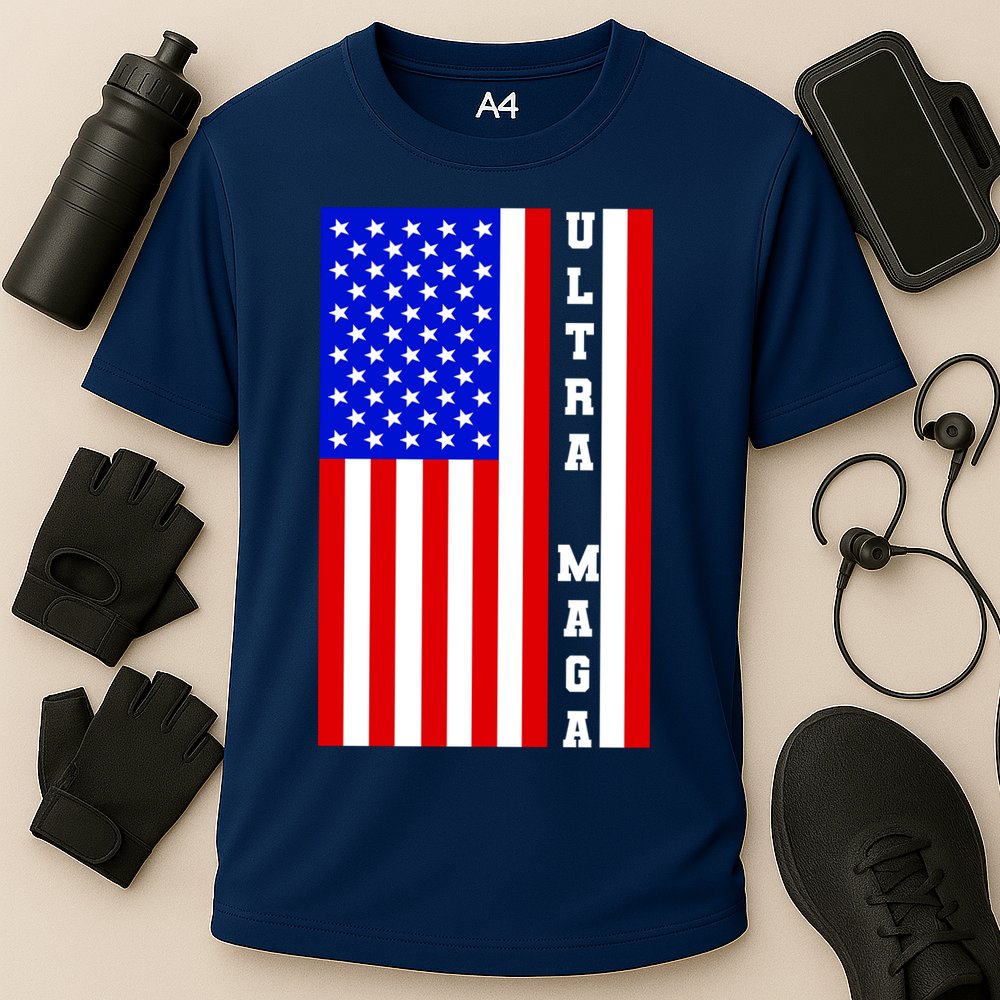 USA Flag United States Of America Ultra MAGA Trump 2024 Cooling Performance Crew T-Shirt