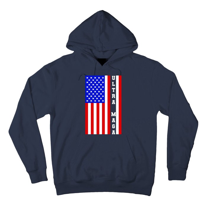 USA Flag United States Of America Ultra MAGA Trump 2024 Hoodie