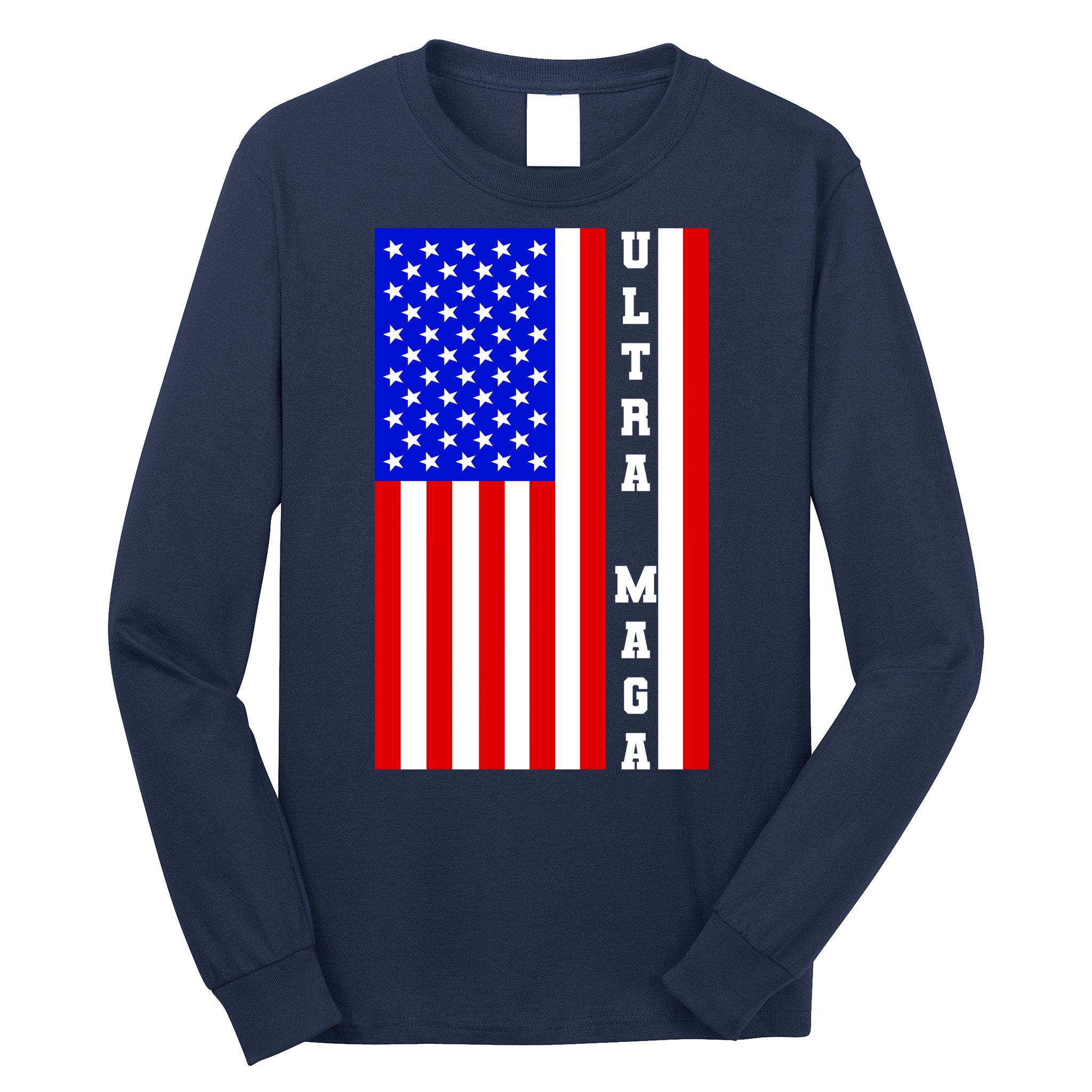 USA Flag United States Of America Ultra MAGA Trump 2024 Long Sleeve Shirt