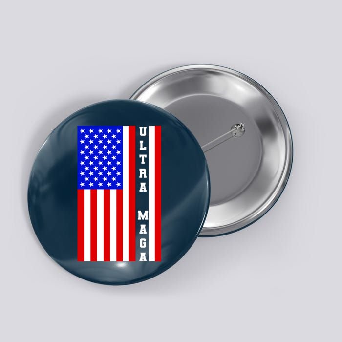 USA Flag United States Of America Ultra MAGA Trump 2024 Button