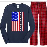 USA Flag United States Of America Ultra MAGA Trump 2024 Long Sleeve Pajama Set