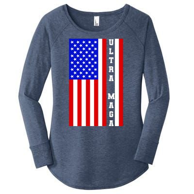 USA Flag United States Of America Ultra MAGA Trump 2024 Women's Perfect Tri Tunic Long Sleeve Shirt