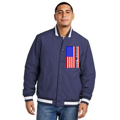 USA Flag United States Of America Ultra MAGA Trump 2024 Insulated Varsity Jacket