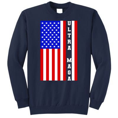 USA Flag United States Of America Ultra MAGA Trump 2024 Tall Sweatshirt