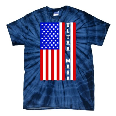 USA Flag United States Of America Ultra MAGA Trump 2024 Tie-Dye T-Shirt