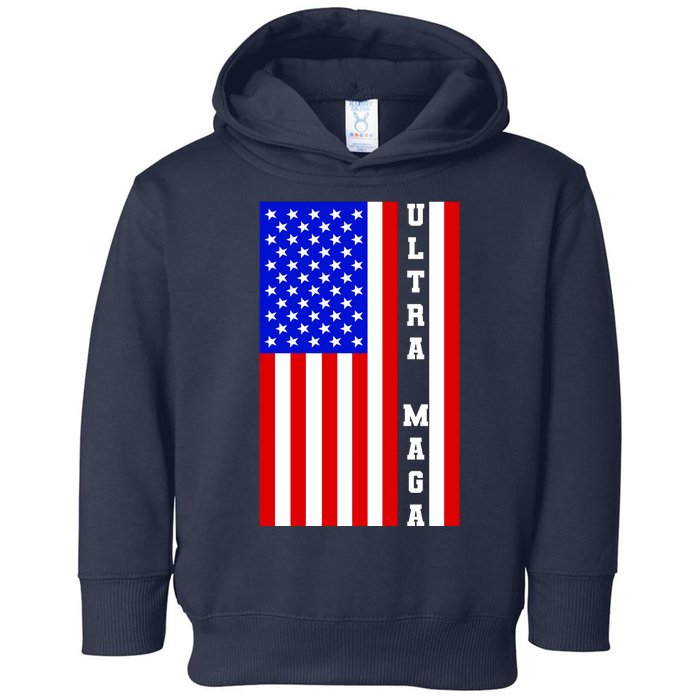 USA Flag United States Of America Ultra MAGA Trump 2024 Toddler Hoodie