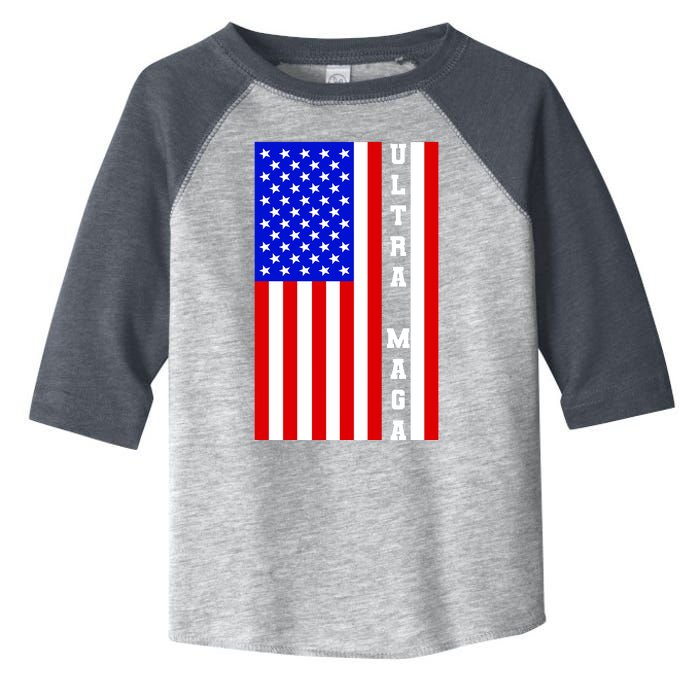 USA Flag United States Of America Ultra MAGA Trump 2024 Toddler Fine Jersey T-Shirt