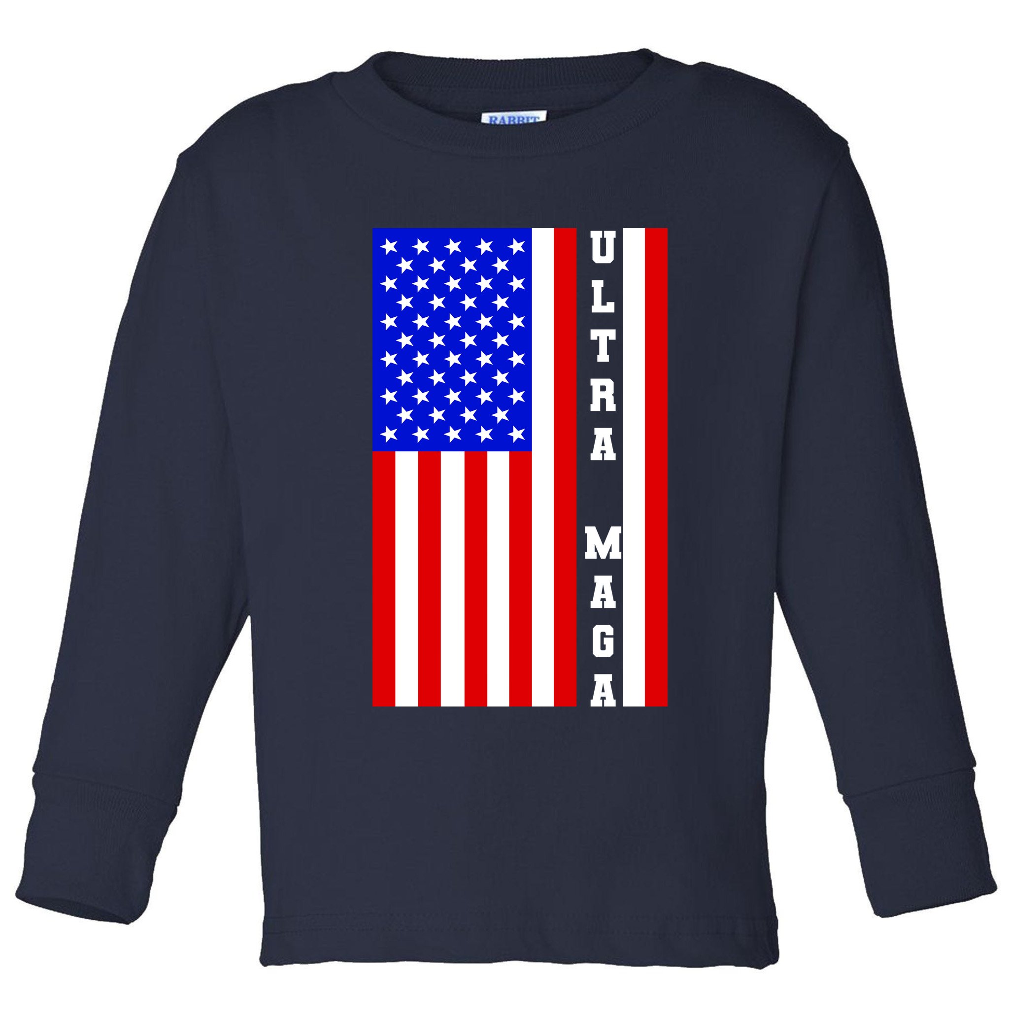USA Flag United States Of America Ultra MAGA Trump 2024 Toddler Long Sleeve Shirt