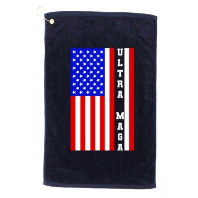 USA Flag United States Of America Ultra MAGA Trump 2024 Platinum Collection Golf Towel