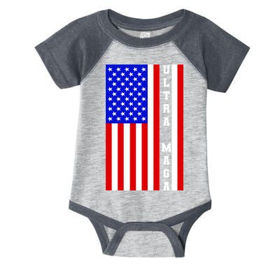 USA Flag United States Of America Ultra MAGA Trump 2024 Infant Baby Jersey Bodysuit