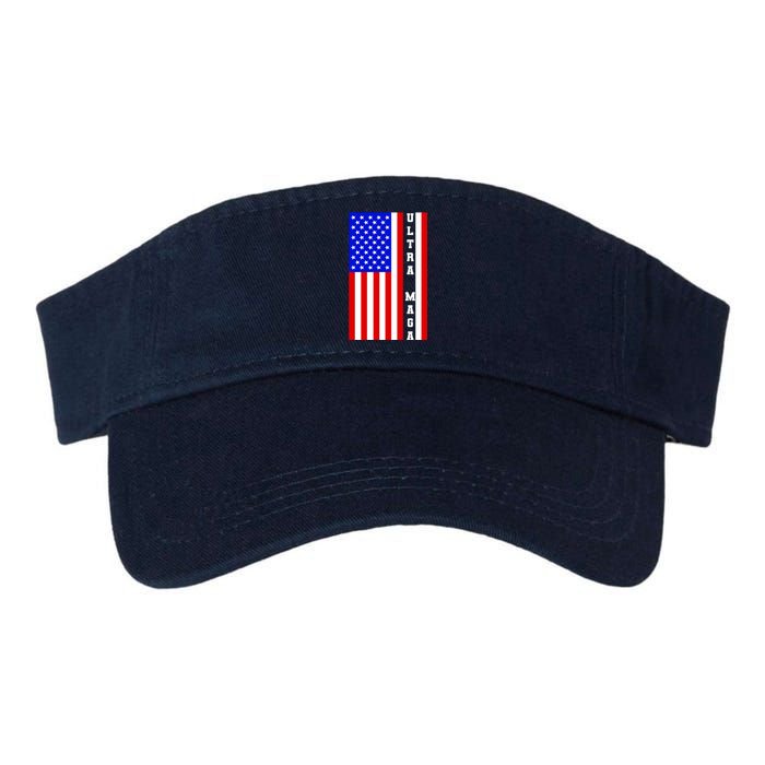 USA Flag United States Of America Ultra MAGA Trump 2024 Valucap Bio-Washed Visor