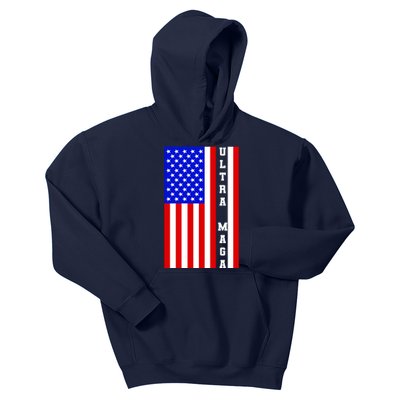 USA Flag United States Of America Ultra MAGA Trump 2024 Kids Hoodie