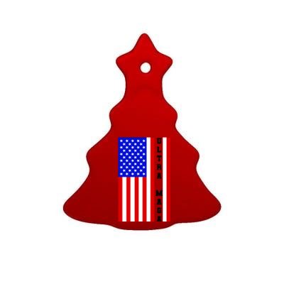 USA Flag United States Of America Ultra MAGA Trump 2024 Ceramic Tree Ornament