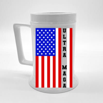 USA Flag United States Of America Ultra MAGA Trump 2024 Beer Stein