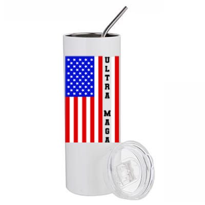 USA Flag United States Of America Ultra MAGA Trump 2024 Stainless Steel Tumbler