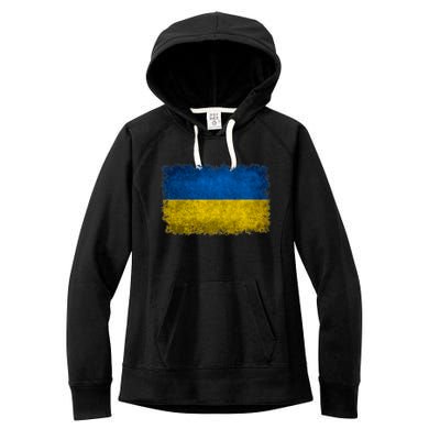 Ukraine Flag Ukrainian Ukraine Pride Vintage FLag Women's Fleece Hoodie