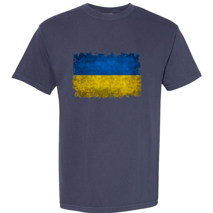 Ukraine Flag Ukrainian Ukraine Pride Vintage FLag Garment-Dyed Heavyweight T-Shirt