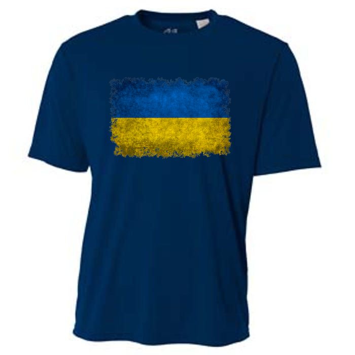 Ukraine Flag Ukrainian Ukraine Pride Vintage FLag Cooling Performance Crew T-Shirt