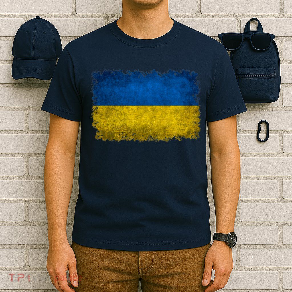 Ukraine Flag Ukrainian Ukraine Pride Vintage FLag T-Shirt
