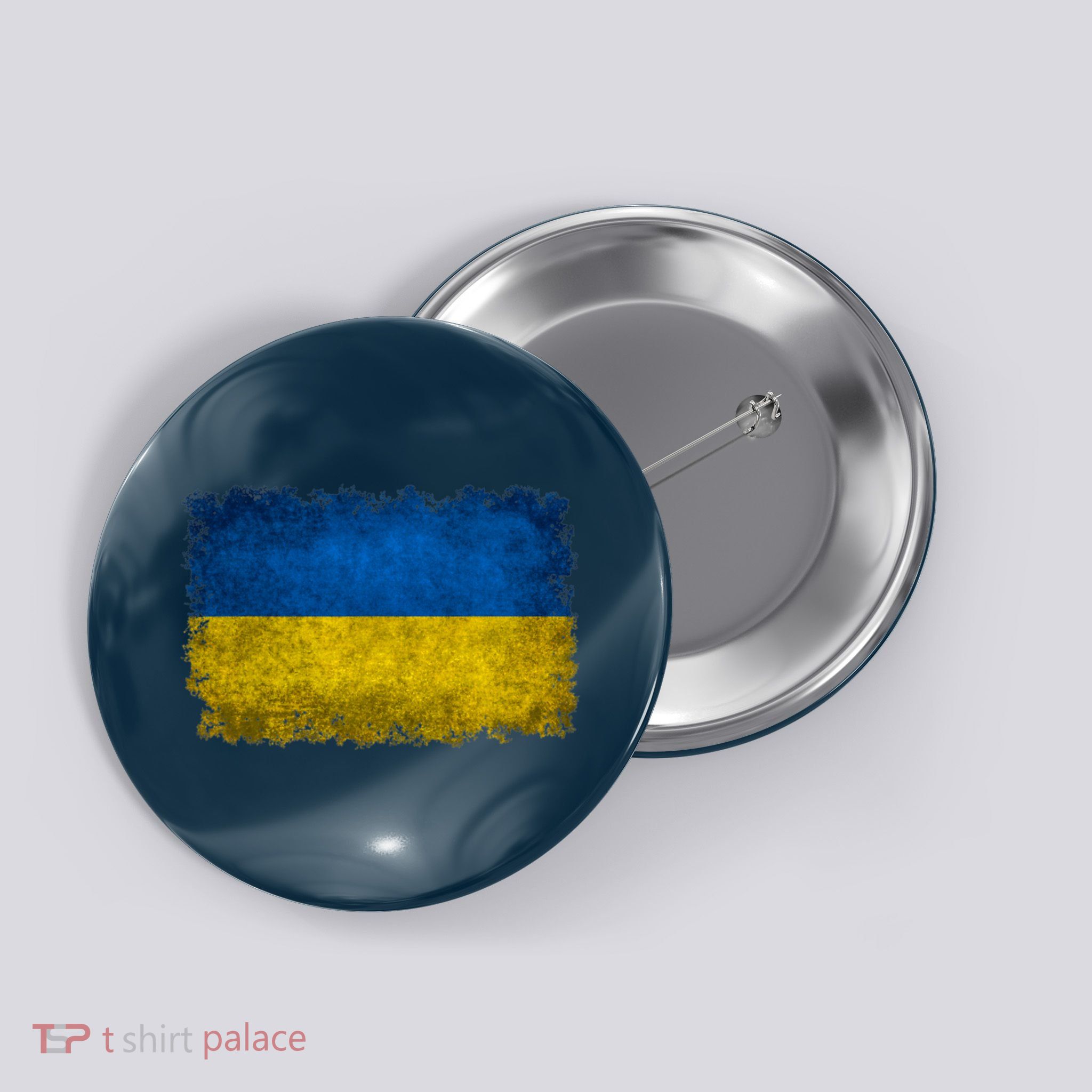 Ukraine Flag Ukrainian Ukraine Pride Vintage FLag Button