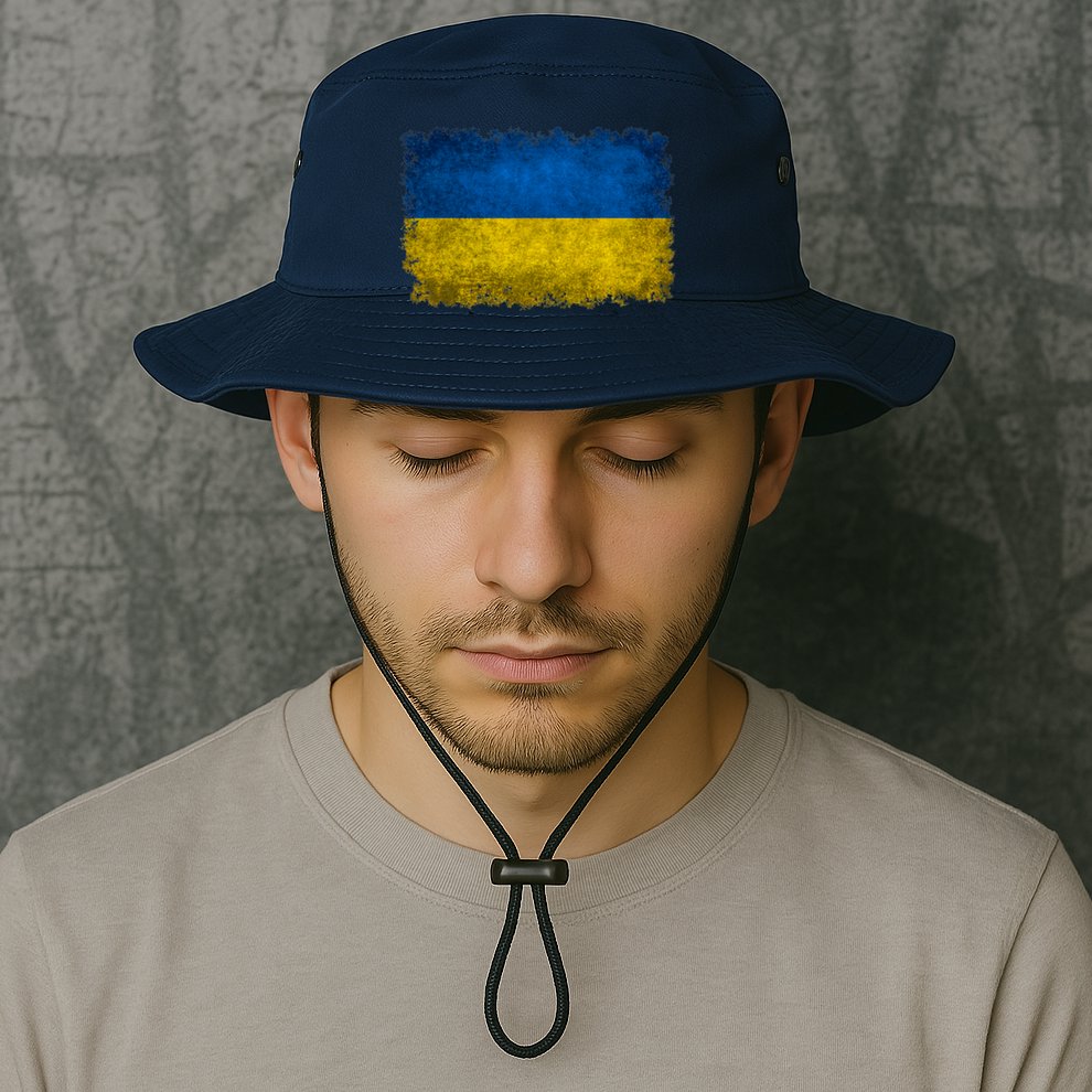 Ukraine Flag Ukrainian Ukraine Pride Vintage FLag Bucket Hat