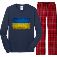 Ukraine Flag Ukrainian Ukraine Pride Vintage FLag Long Sleeve Pajama Set