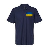 Ukraine Flag Ukrainian Ukraine Pride Vintage FLag Softstyle Adult Sport Polo