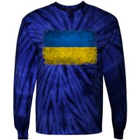 Ukraine Flag Ukrainian Ukraine Pride Vintage FLag Tie-Dye Long Sleeve Shirt