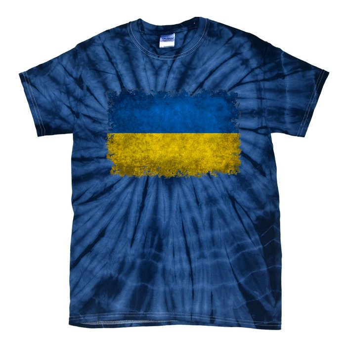 Ukraine Flag Ukrainian Ukraine Pride Vintage FLag Tie-Dye T-Shirt