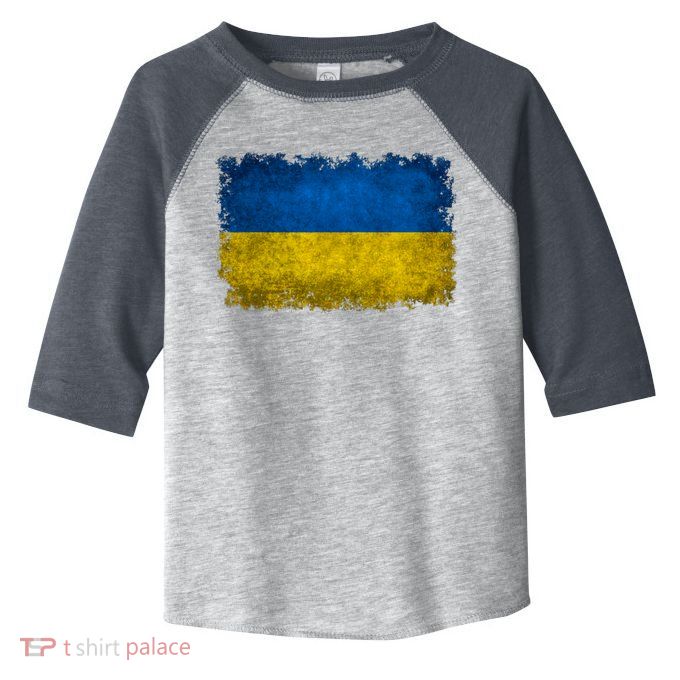 Ukraine Flag Ukrainian Ukraine Pride Vintage FLag Toddler Fine Jersey T-Shirt