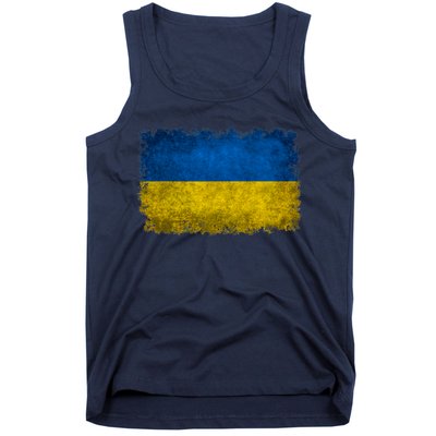Ukraine Flag Ukrainian Ukraine Pride Vintage FLag Tank Top