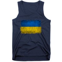 Ukraine Flag Ukrainian Ukraine Pride Vintage FLag Tank Top