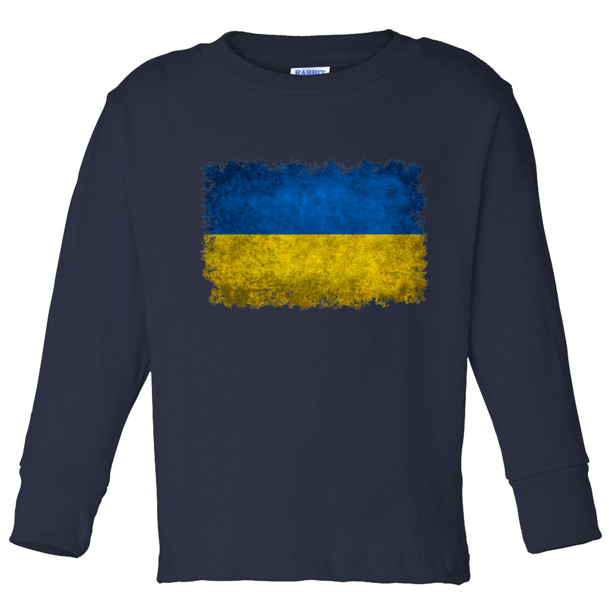 Ukraine Flag Ukrainian Ukraine Pride Vintage FLag Toddler Long Sleeve Shirt