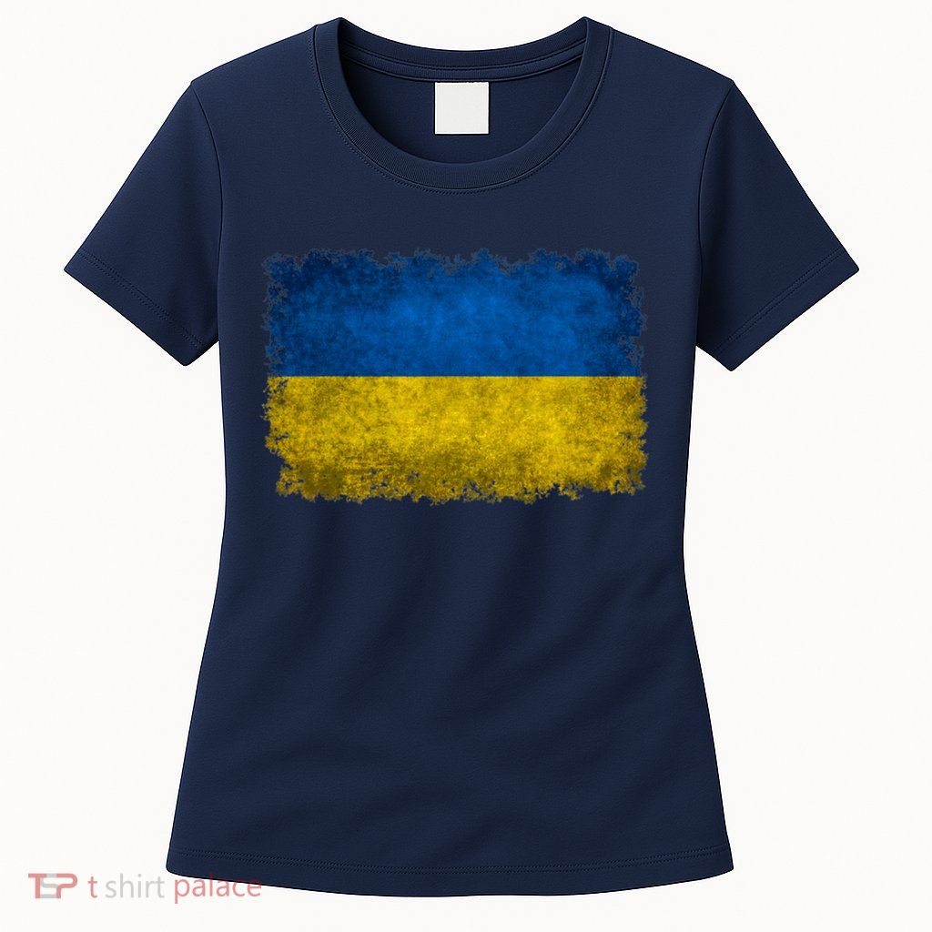 Ukraine Flag Ukrainian Ukraine Pride Vintage FLag Womens T-Shirt