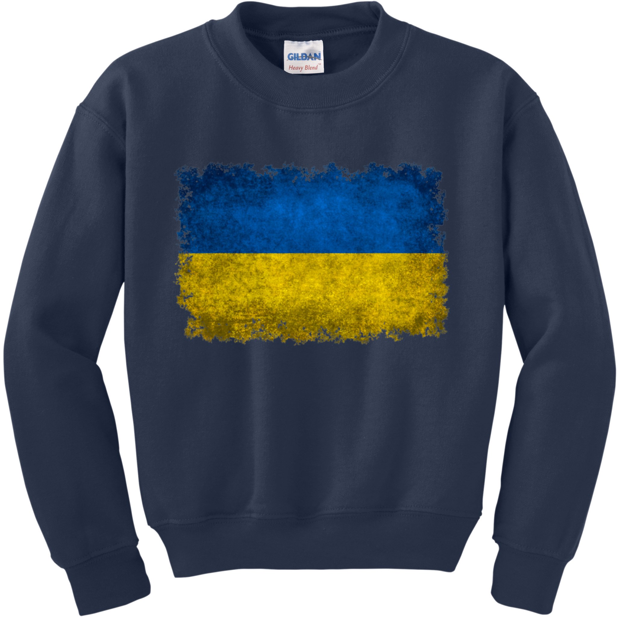 Ukraine Flag Ukrainian Ukraine Pride Vintage FLag Kids Sweatshirt