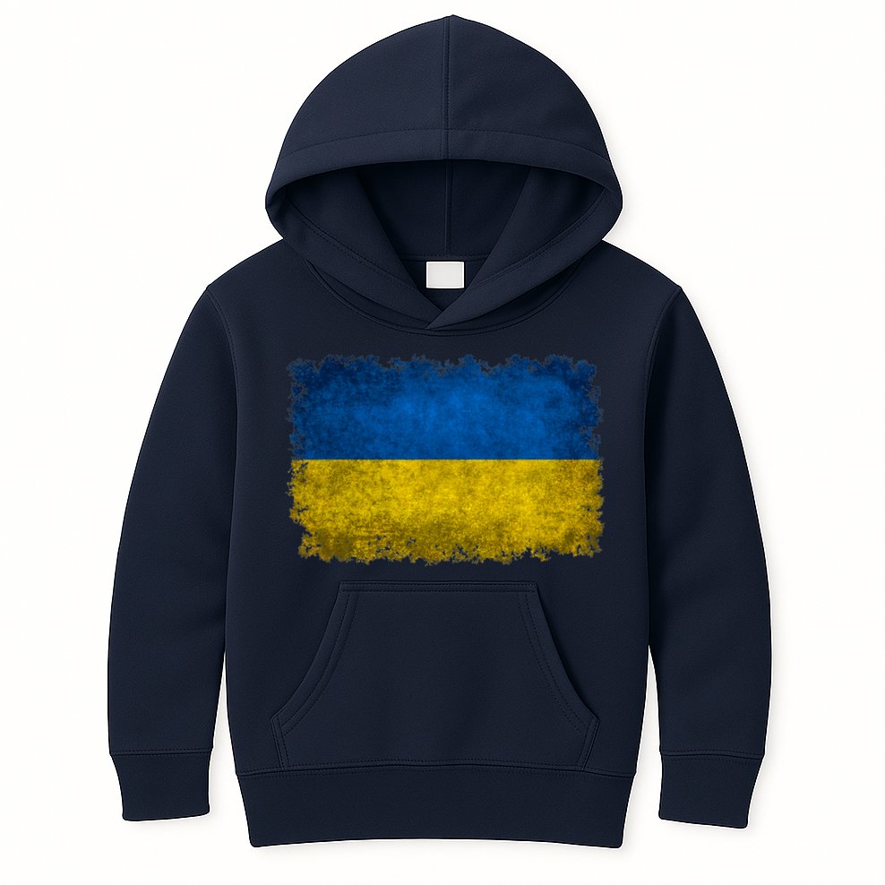 Ukraine Flag Ukrainian Ukraine Pride Vintage FLag Kids Hoodie