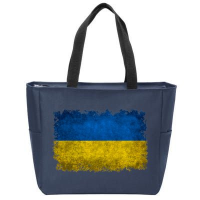 Ukraine Flag Ukrainian Ukraine Pride Vintage FLag Zip Tote Bag