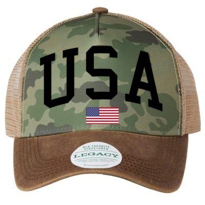 USA Flag Legacy Tie Dye Trucker Hat