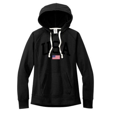 USA Flag Women's Fleece Hoodie