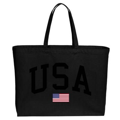 USA Flag Cotton Canvas Jumbo Tote