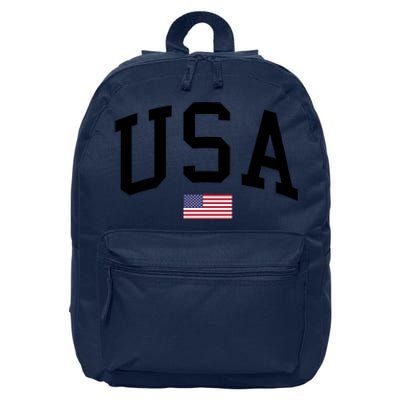 USA Flag 16 in Basic Backpack