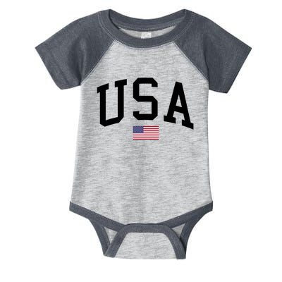 USA Flag Infant Baby Jersey Bodysuit