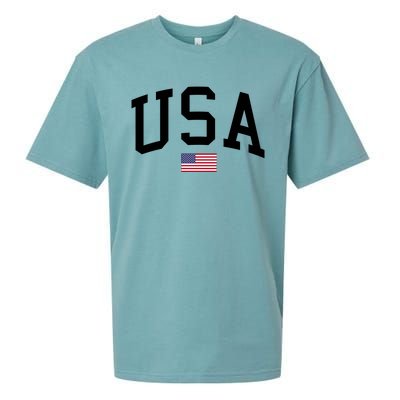 USA Flag Sueded Cloud Jersey T-Shirt