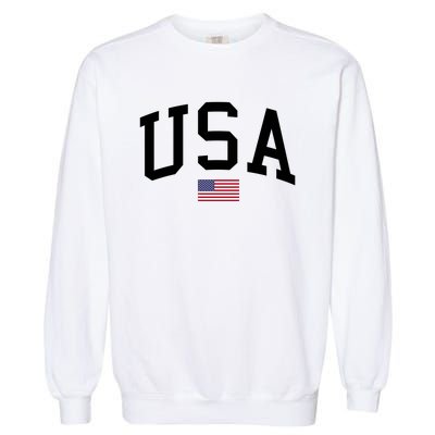 USA Flag Garment-Dyed Sweatshirt