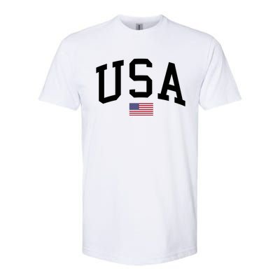 USA Flag Softstyle CVC T-Shirt