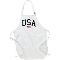 USA Flag Full-Length Apron With Pockets